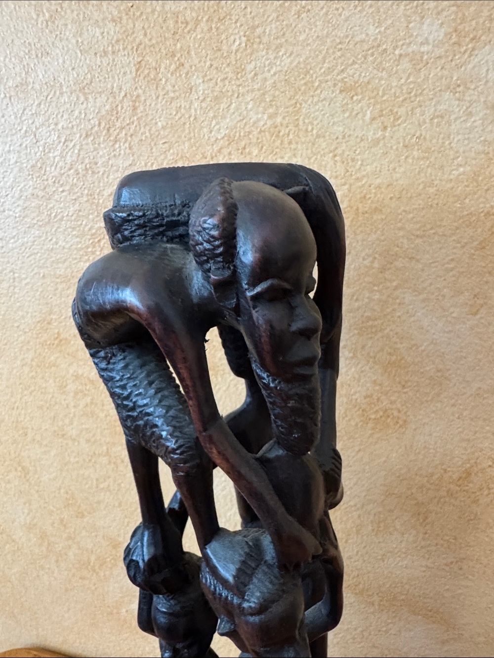 African Ebony Wood Sculpture-Tree of Life-Makonde Tribe - Picture 12 of 15